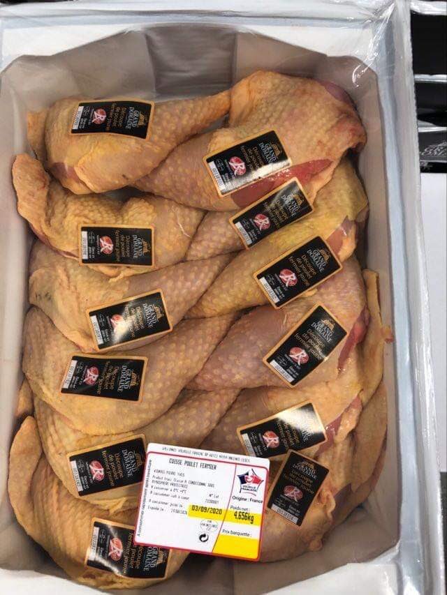 CUISSE DE POULET FERMIER LABEL ROUGE (ĐÙI GÀ NÔNG TRẠI )5KG FR
