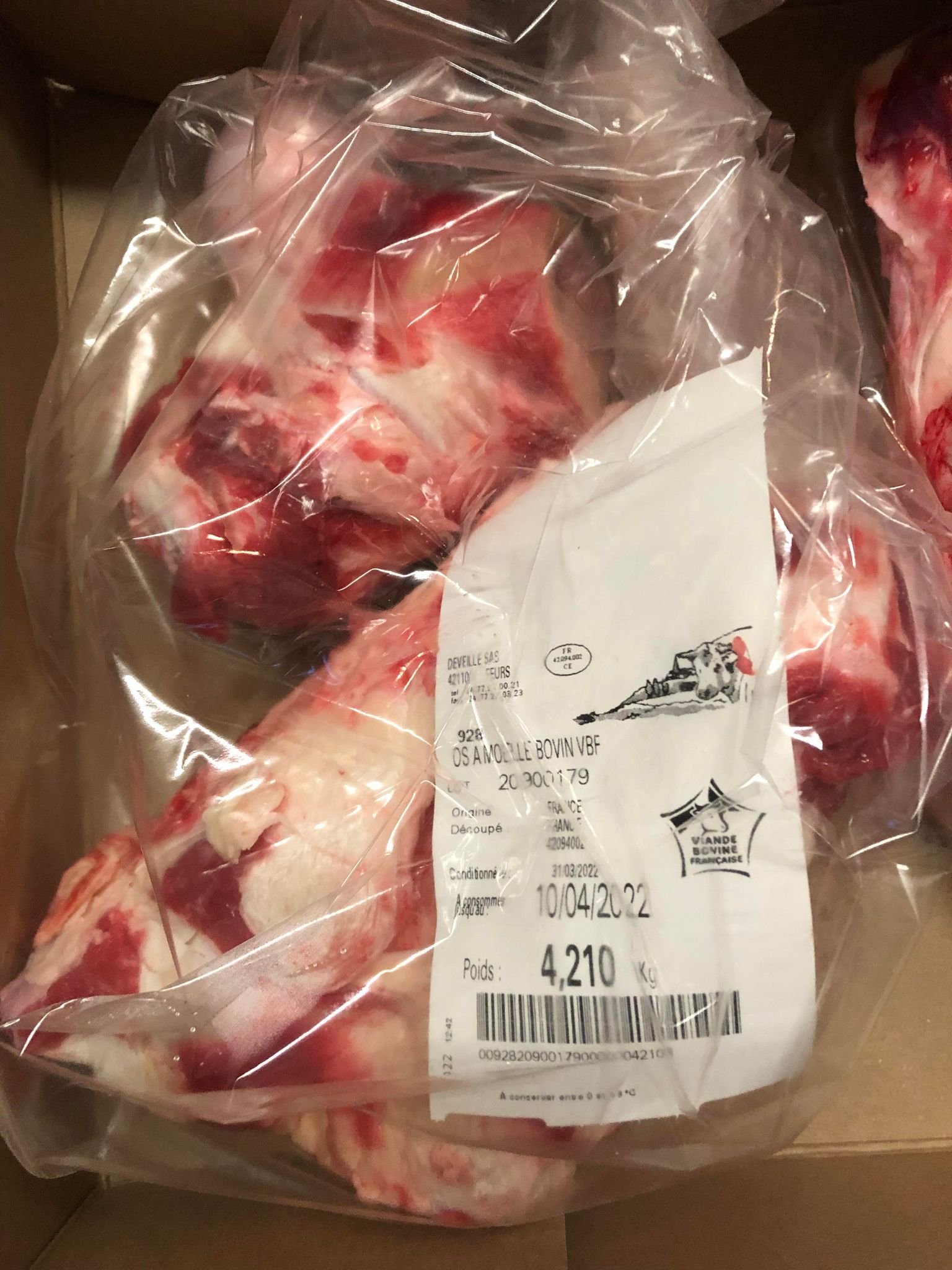 TETE D'OS BOEUF CONGELE (XUONG DAU GOI) 1KG